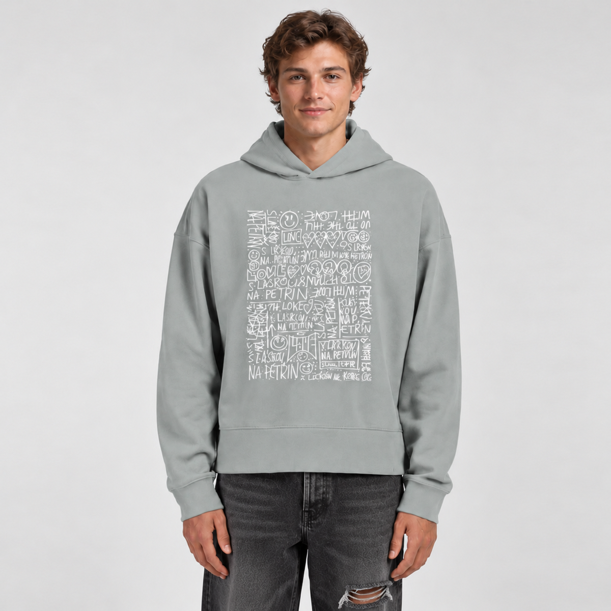 Lift Me Up – Unisex Misty Grey Petřín Funicular Hoodie