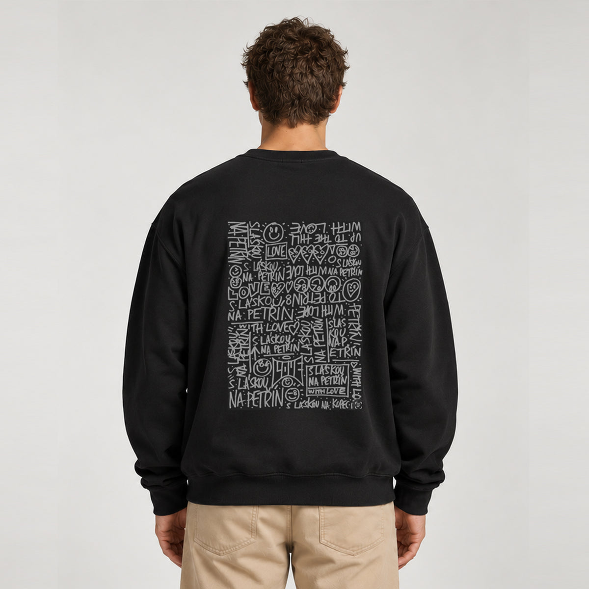 Lift Me Up – Men’s Black Petřín Funicular Sweatshirt